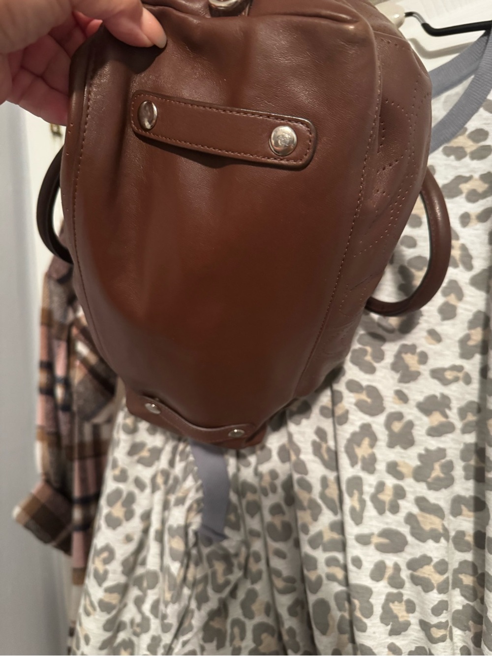 Authentic Coach Brown Leather Shoulder Bag with Silver Hardware EUC - Picture 8 of 10